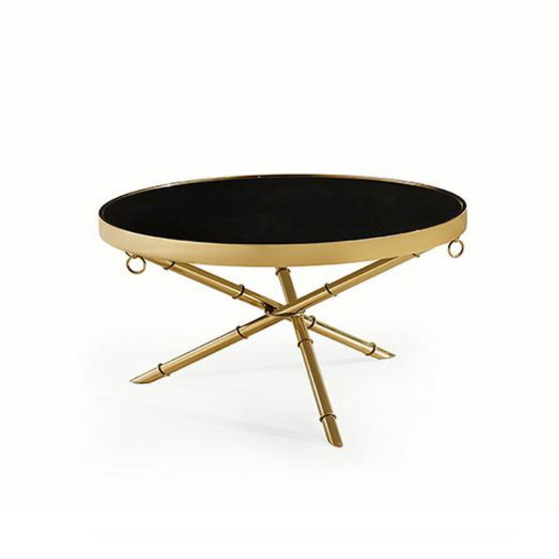 Gold Cane Coffee Table