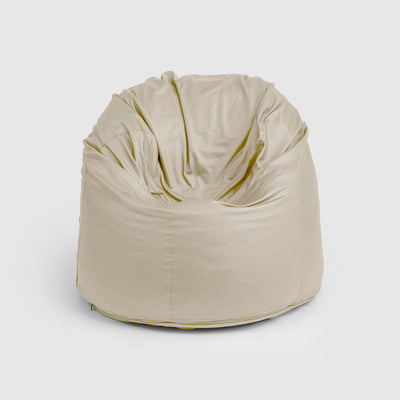Willow Beige Leather Bean Bag (6598339592288)
