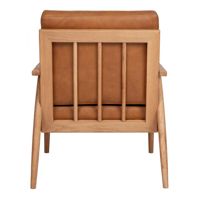 Harper Leather Lounge Chair Tan (6579360923744)