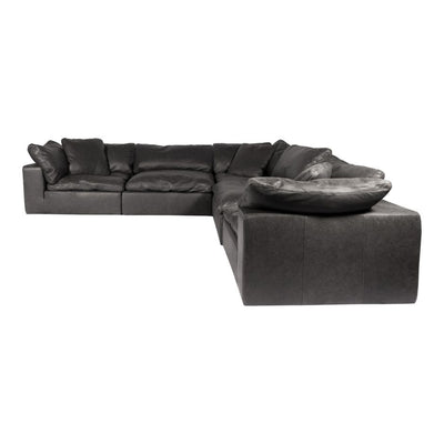 Clay Classic L Modular Sectional Nubuck Leather Black (4732387590240)