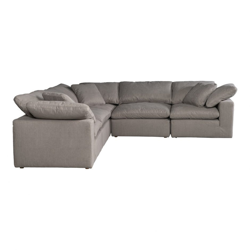 Terra Condo Classic L Modular Sectional Livesmart Fabric Light Grey (4732400599136)
