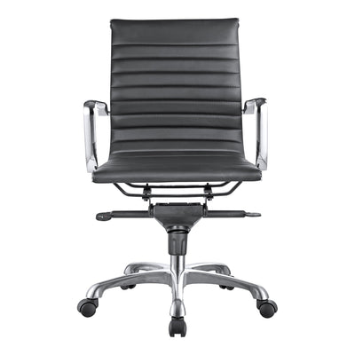 Omega Swivel Office Chair Low Back Black - Al Rugaib Furniture (4583200948320)