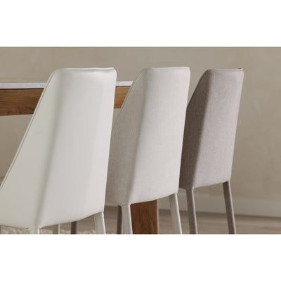 Nora Dining Chair White Vegan Leather-M2