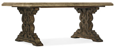 Le Vieux 86in Double Pedestal Table w/2-18in Leaves - Al Rugaib Furniture (4688811982944)
