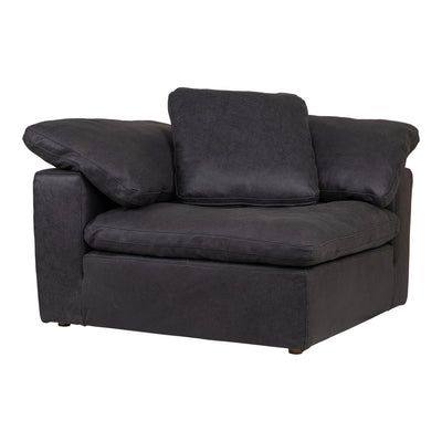 Clay Corner Chair Nubuck Leather Black