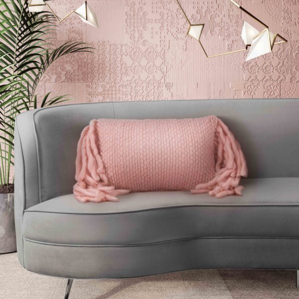 Afrino Wool Blush Pillow Pillows| TOV