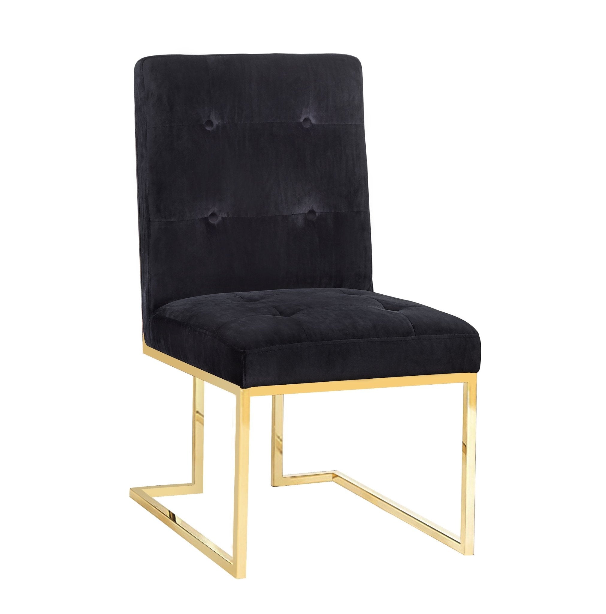 AKIKO BLACK VELVET CHAIR Dining Chairs| TOV