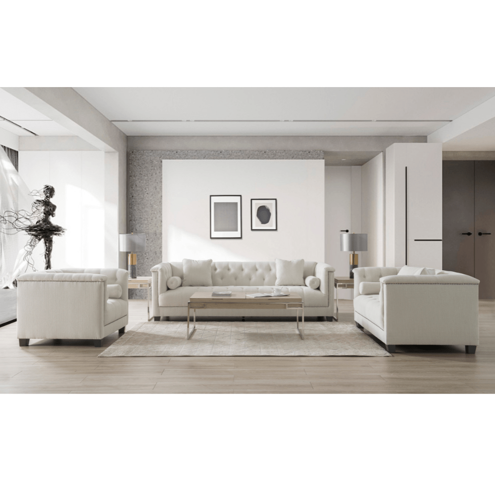 Alabid Linen off-White Chair Chairs| Roots Furniture