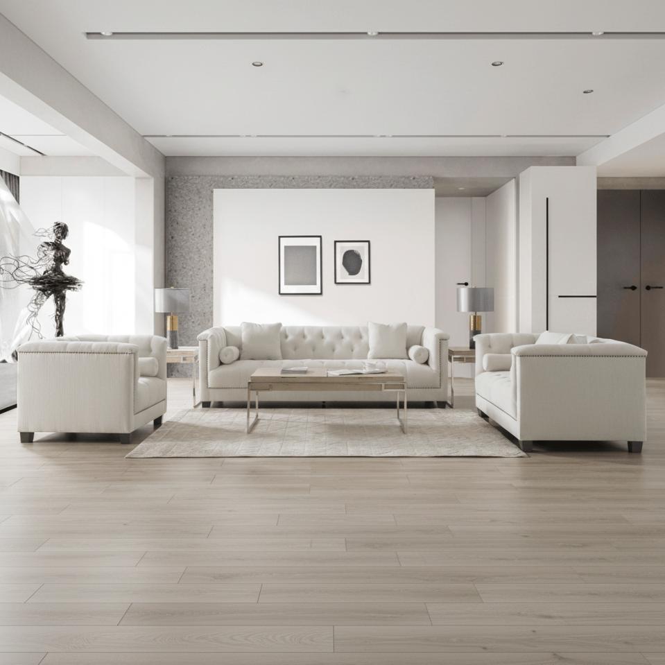 Alabid Linen off-White Living Room Set Living Room Sets| Roots Furniture