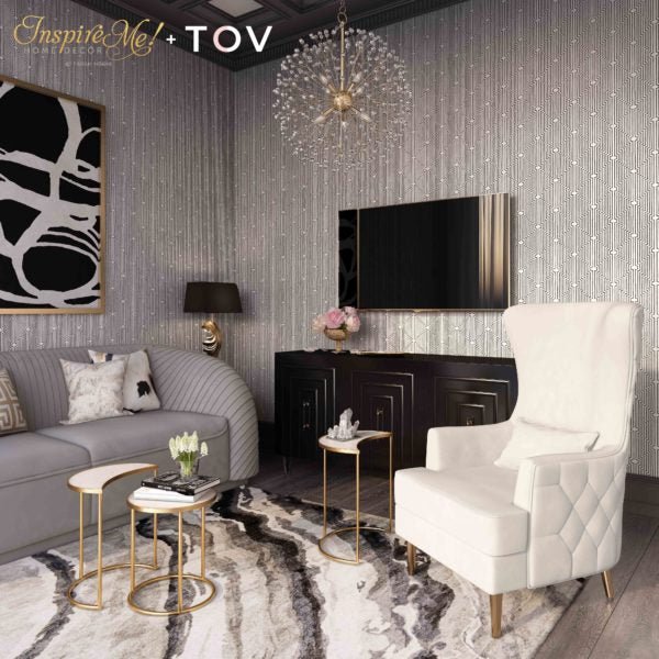 Alina Cream Tall Tufted Back Chair Chairs| TOV