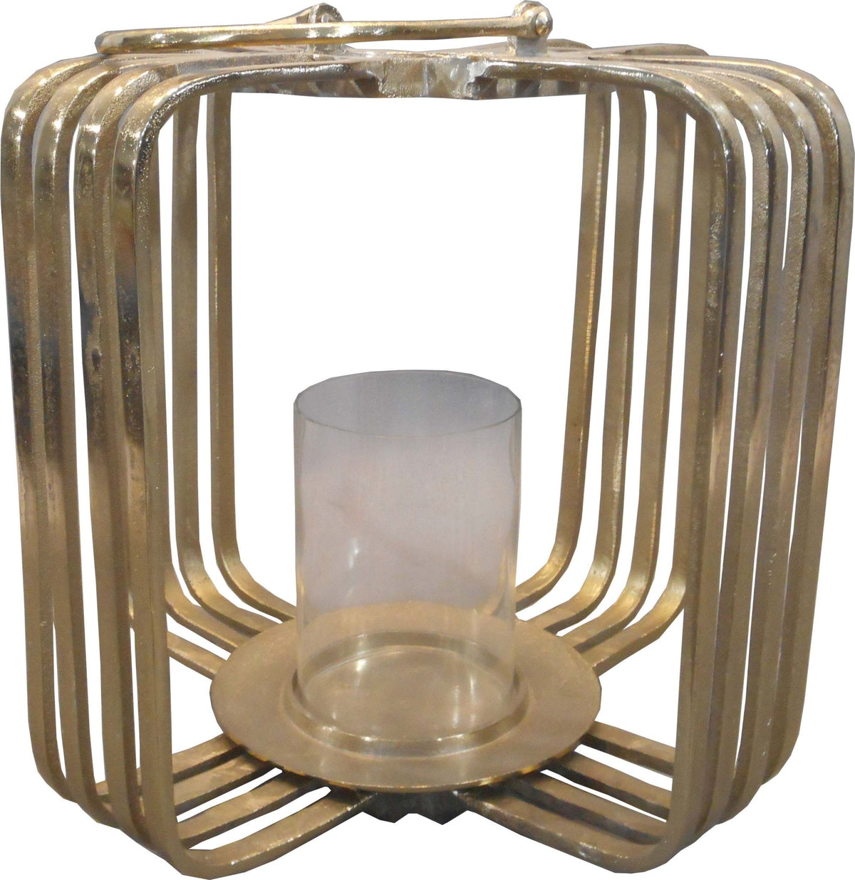 ALUMINUM CANDLE HOLDER GOLD 38X44X44CM Candle Holders| Alrugaib Furniture X Nice