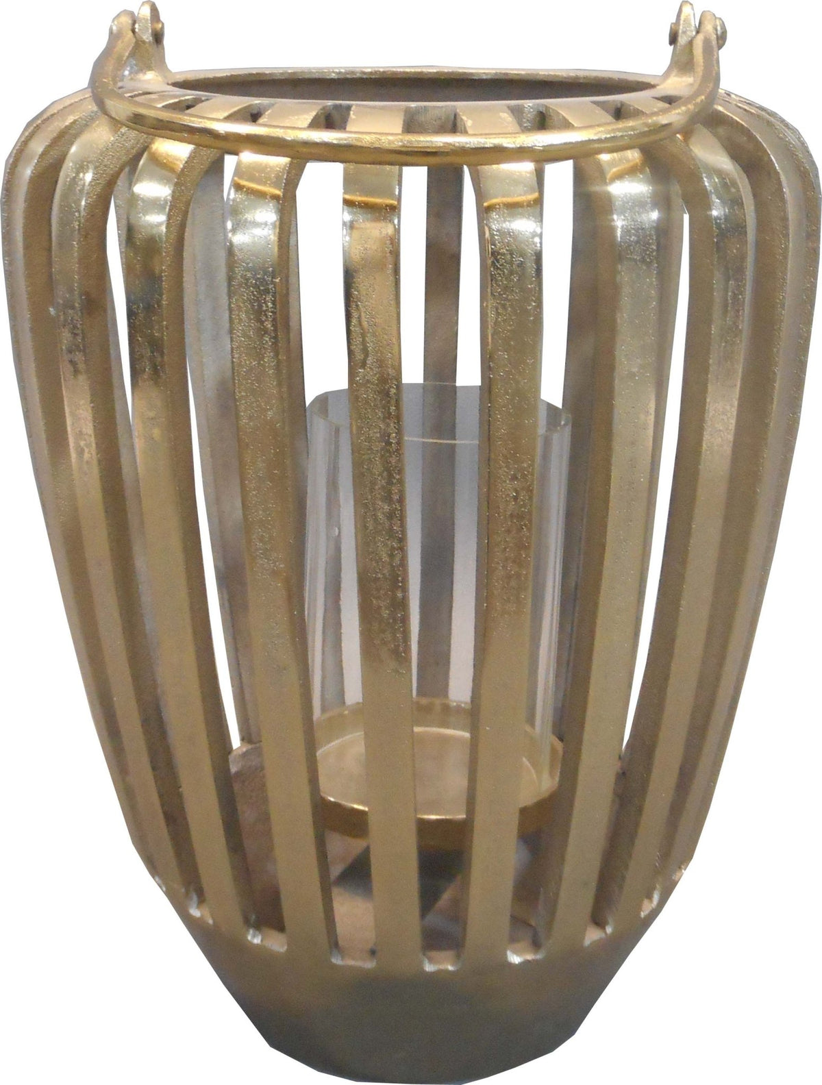 ALUMINUM CANDLE HOLDER GOLD MEDIUM 39X29X29CM Candle Holders| Alrugaib Furniture X Nice