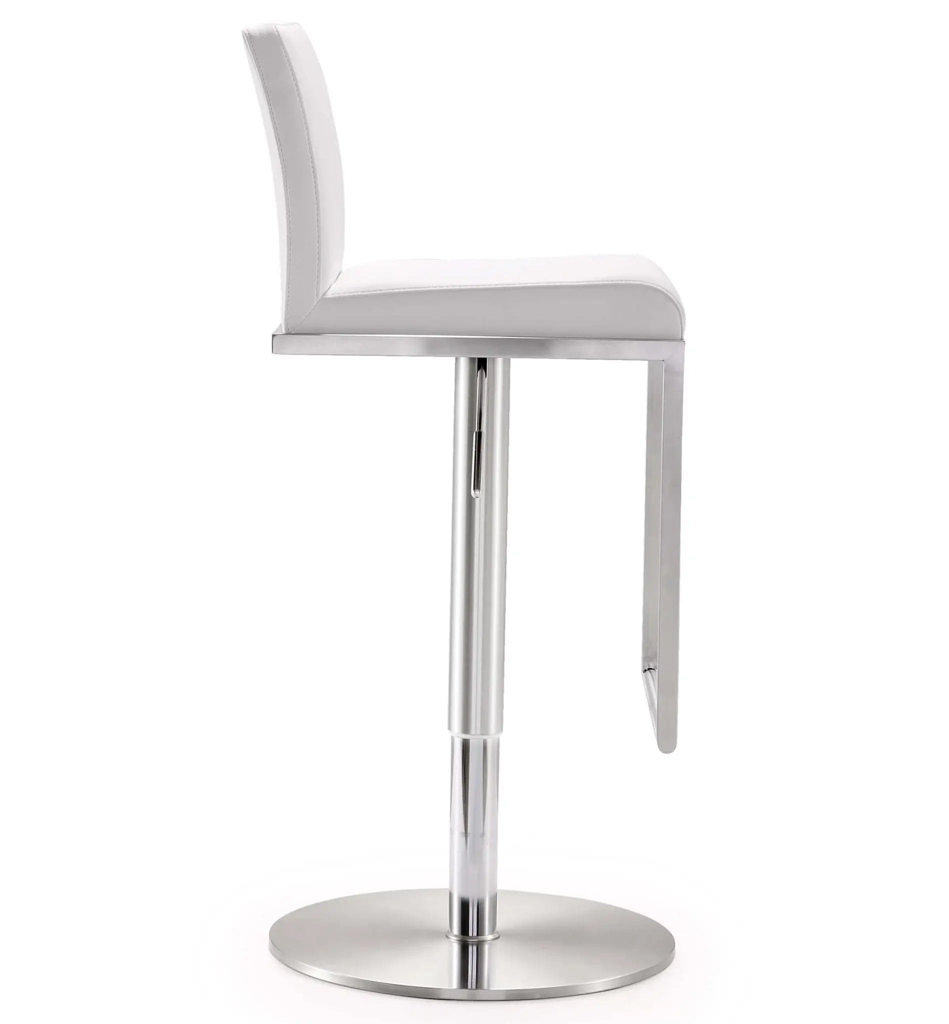 Amalfi White Steel Adjustable Barstool Counter Stools| TOV