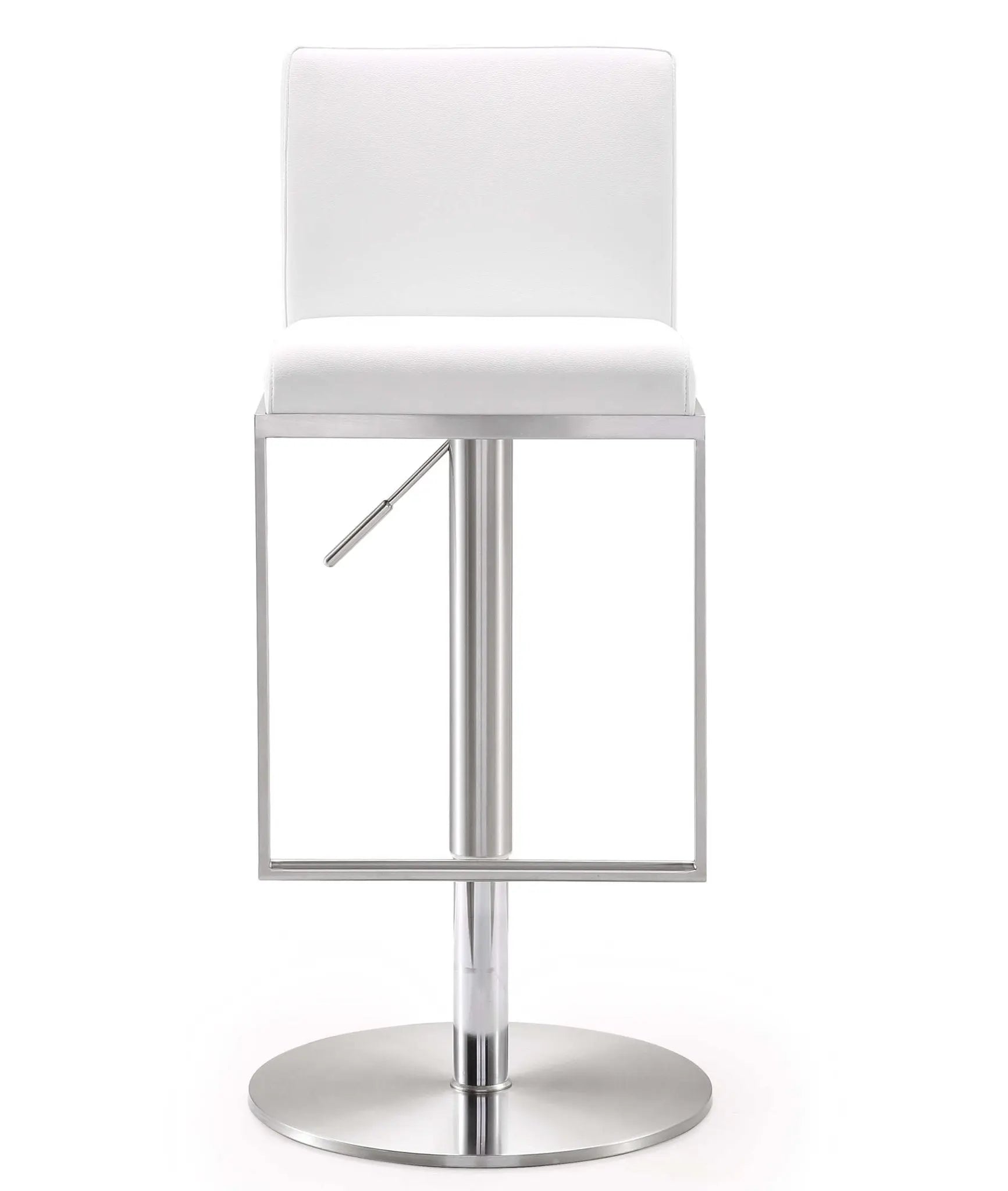 Amalfi White Steel Adjustable Barstool Counter Stools| TOV