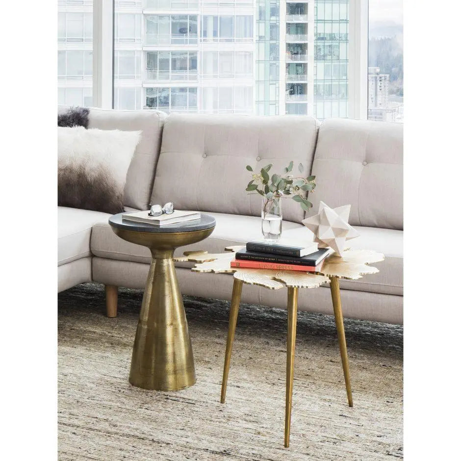 Amoeba Side Table Gold Accent & End Tables| Moe's Home