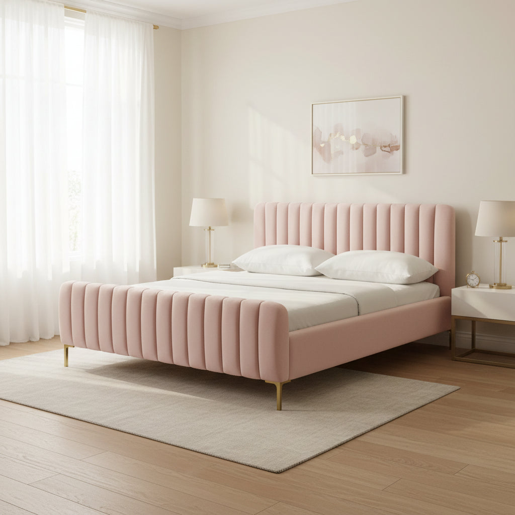 Angela Blush Bed in Full Beds| TOV
