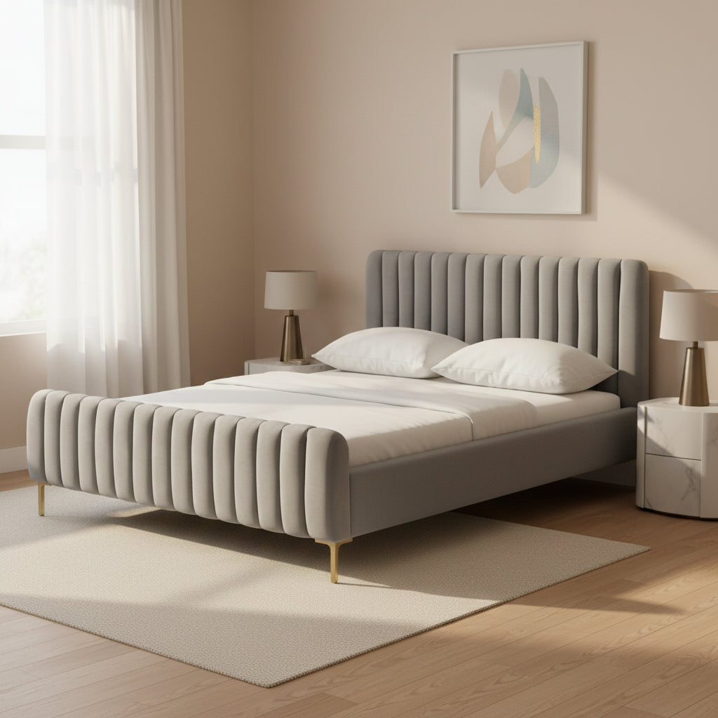 Angela Grey Bed in Full Beds| TOV