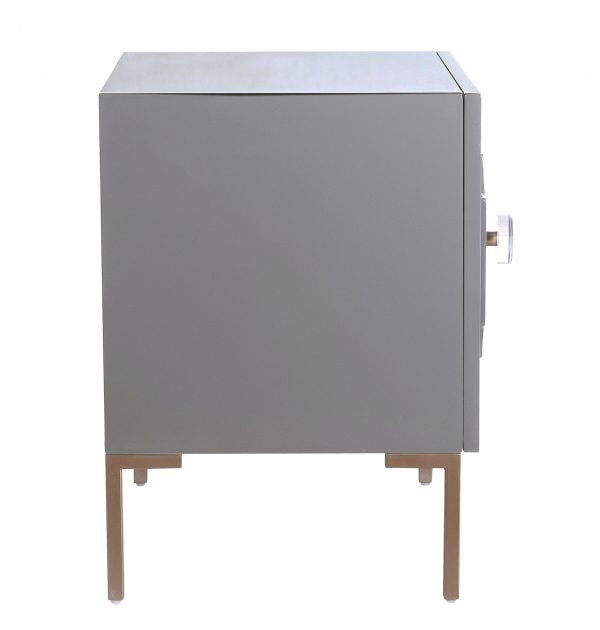 Anna Grey Lacquer Side Table Accent & End Tables| TOV