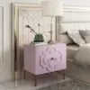 Anna Pink Lacquer Side Table Accent & End Tables| TOV