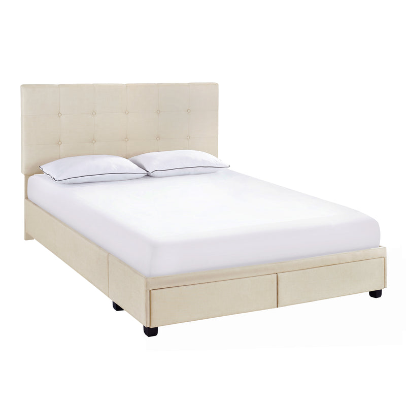 King Storage Bed - Linen (6629781143648)