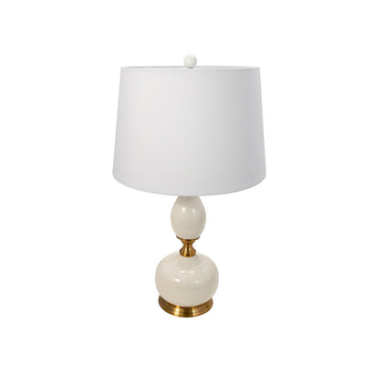CERAMIC 33" GENIE TABLE LAMP,WHITE - Al Rugaib Furniture (4618087858272)