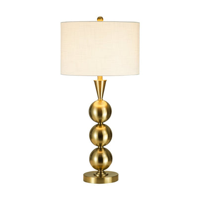 METAL 33" TRIPLE BALL TABLE LAMP, GOLD - Al Rugaib Furniture (4618091429984)