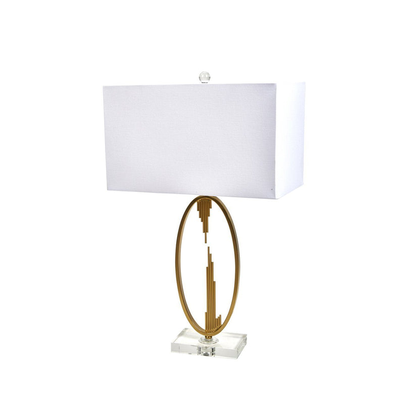 METAL 29" ABSTRACT TABLE LAMP,GOLD - Al Rugaib Furniture (4544610074720)