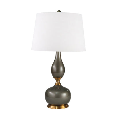 CERAMIC 33" GENIE TABLE LAMP,GRAY - Al Rugaib Furniture (4552275001440)