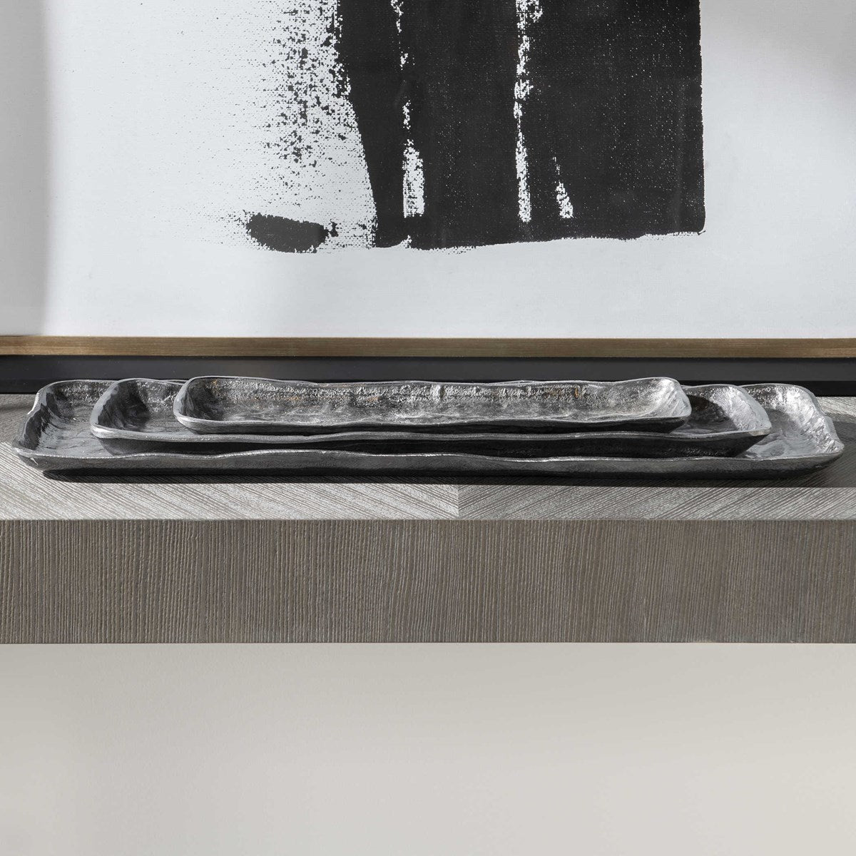 Artisan Trays, Antique Nickel, S/3 Tray| Uttermost