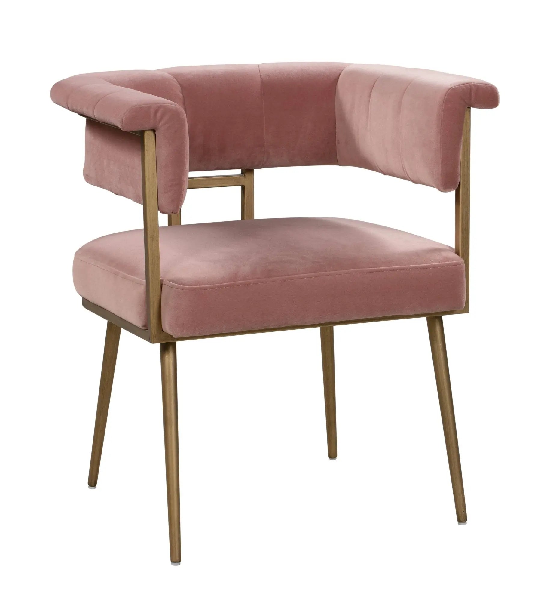 Astrid Blush Velvet Chair Dining Chairs| TOV