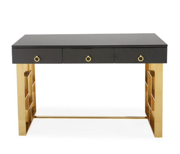 Audrey Grey Lacquer Desk Dressers| TOV