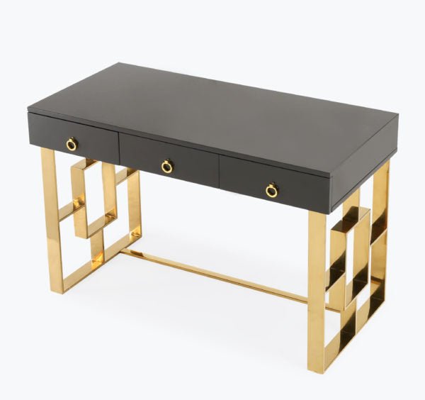 Audrey Grey Lacquer Desk Dressers| TOV