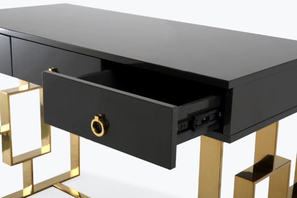 Audrey Grey Lacquer Desk Dressers| TOV