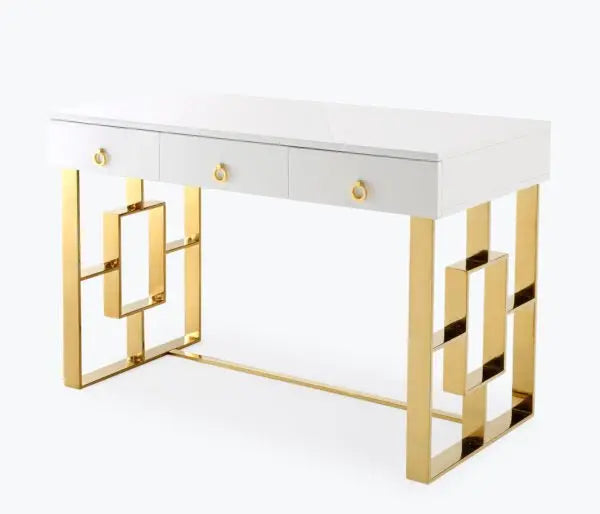 Audrey White Lacquer Desk Dressers| TOV