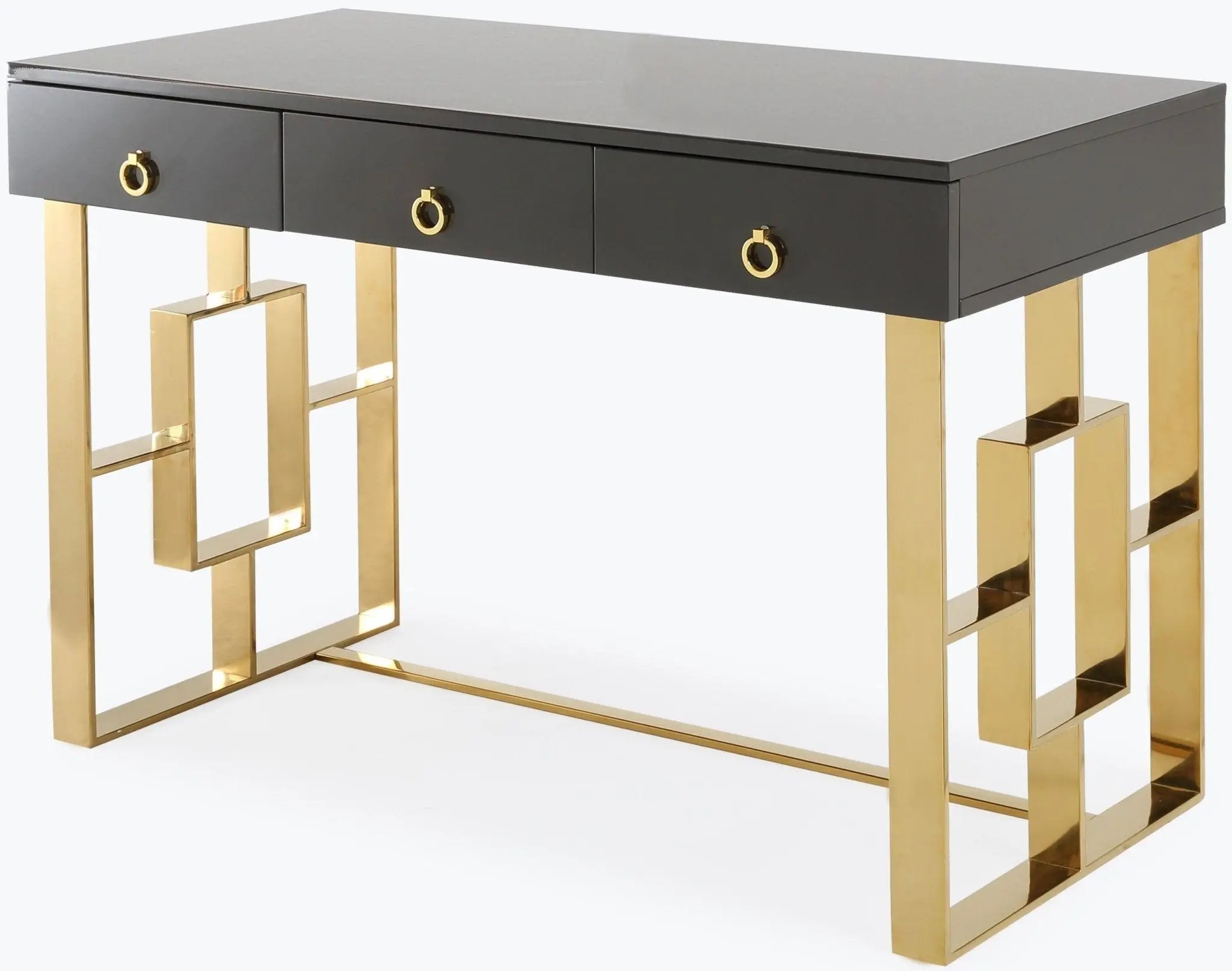 Audrey White Lacquer Desk Dressers| TOV