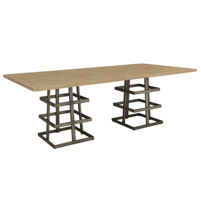 Rectangular Metal Strap Dining Table (6629782159456)