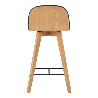 Napoli Leather Counter Stool Black