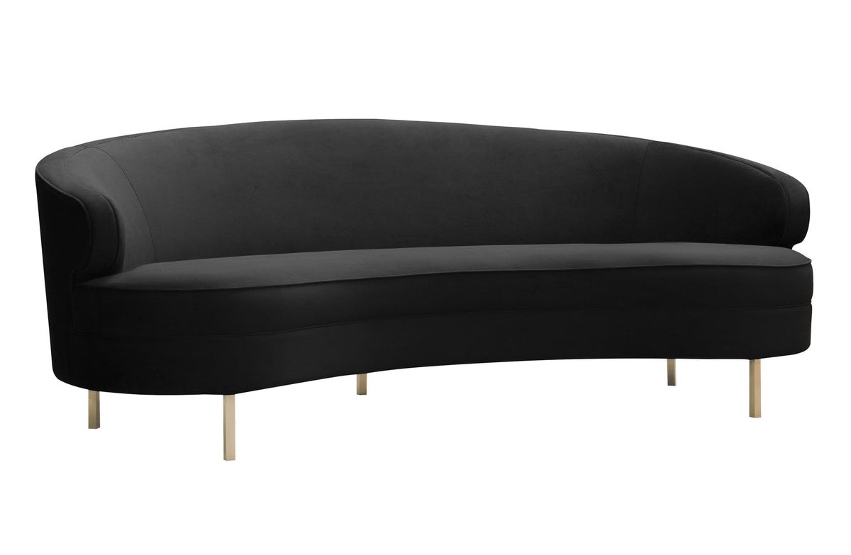 Baila Black Velvet Sofa Sofas & Loveseats| TOV