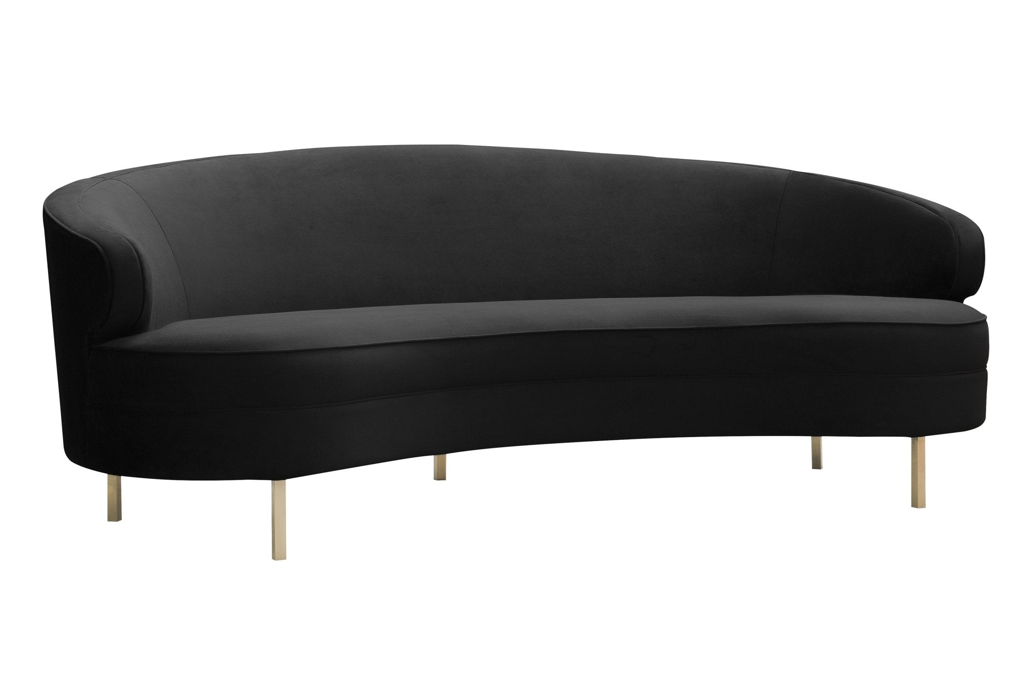 Baila Black Velvet Sofa Sofas & Loveseats| TOV