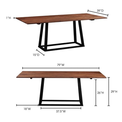Tri-Mesa Dining Table - Al Rugaib Furniture (4583193804896)