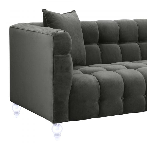 Bea Grey Velvet Sofa Sofas & Loveseats| TOV