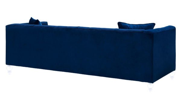 Bea Navy Velvet Sofa Sofas & Loveseats| TOV