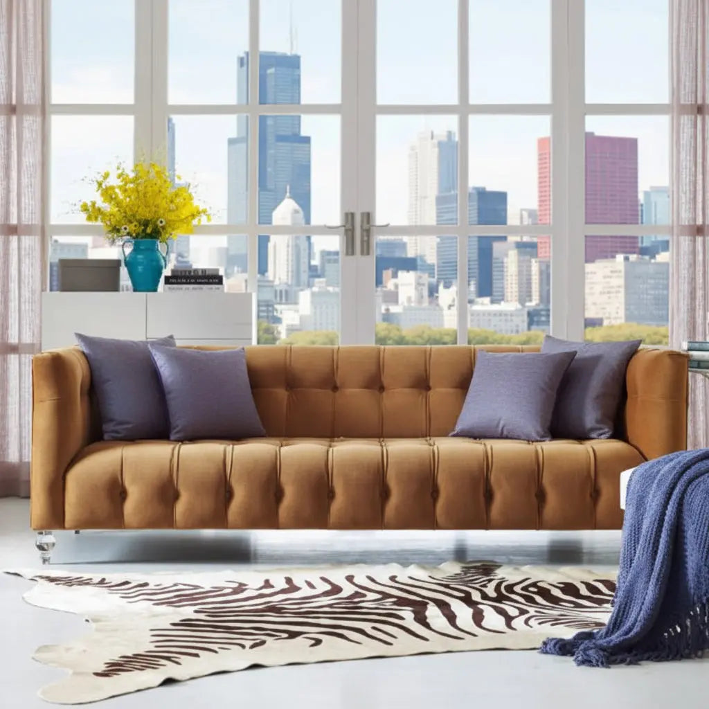 Bea Pink Velvet Sofa Sofas & Loveseats| TOV