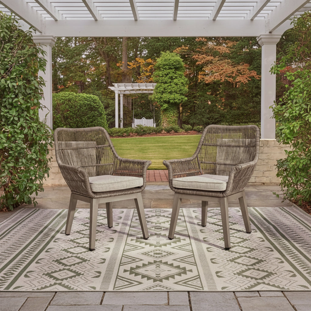 Beach Front Arm Chair with Cushion (Set of 2) Outdoor Chairs| Ashley Homestore