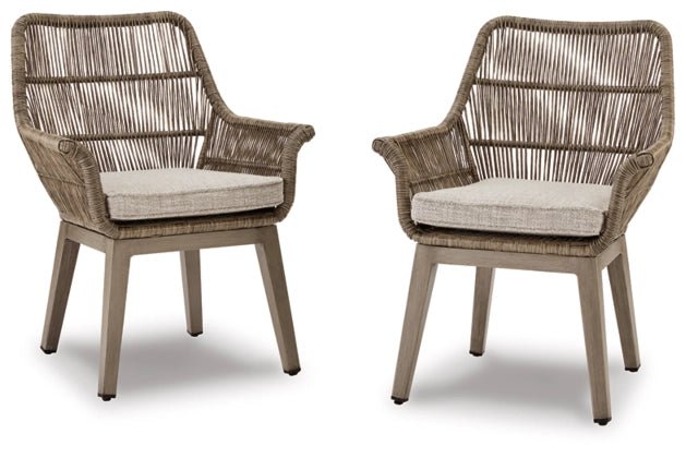 Beach Front Arm Chair with Cushion (Set of 2) Outdoor Chairs| Ashley Homestore