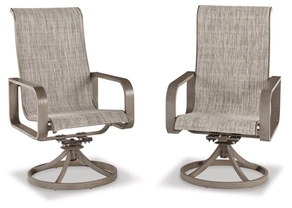 Beach Front Sling Swivel Chair (Set of 2) Outdoor Chairs| Ashley Homestore