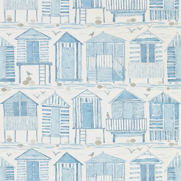 Beach Huts Wallpaper| Sanderson Group
