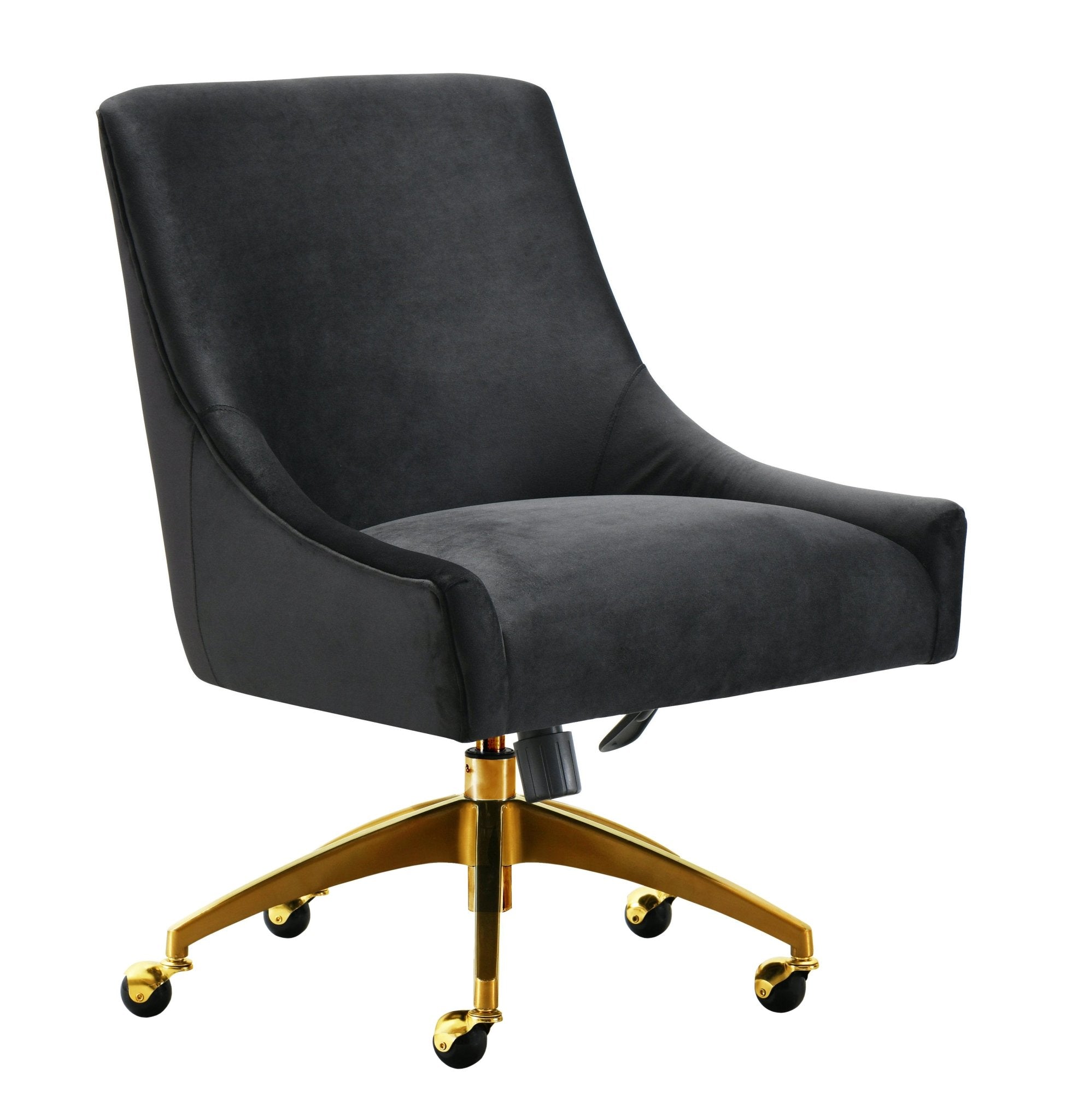 Beatrix Black Office Swivel Chair Chairs| TOV