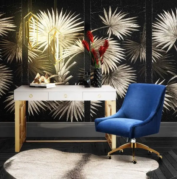 Beatrix Navy Office Swivel Chair Chairs| TOV