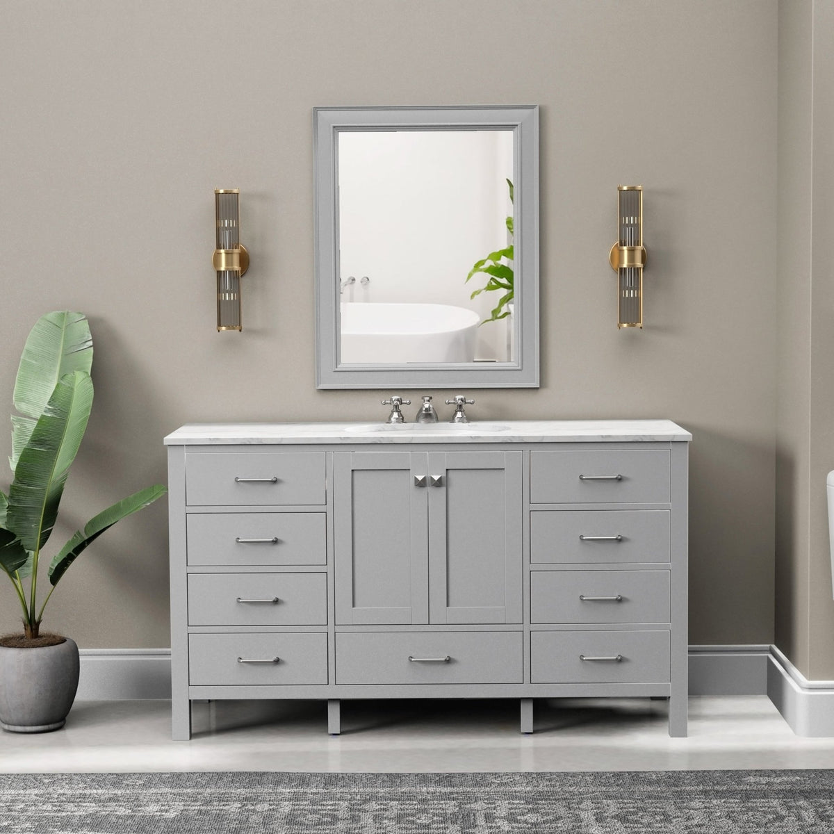 BELLA 42" Vanity SGG-K601 Vanity| Roots Furniture